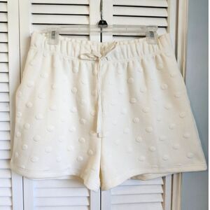 Blu Pepper Ivory Lounge Knit Shorts M NWOT